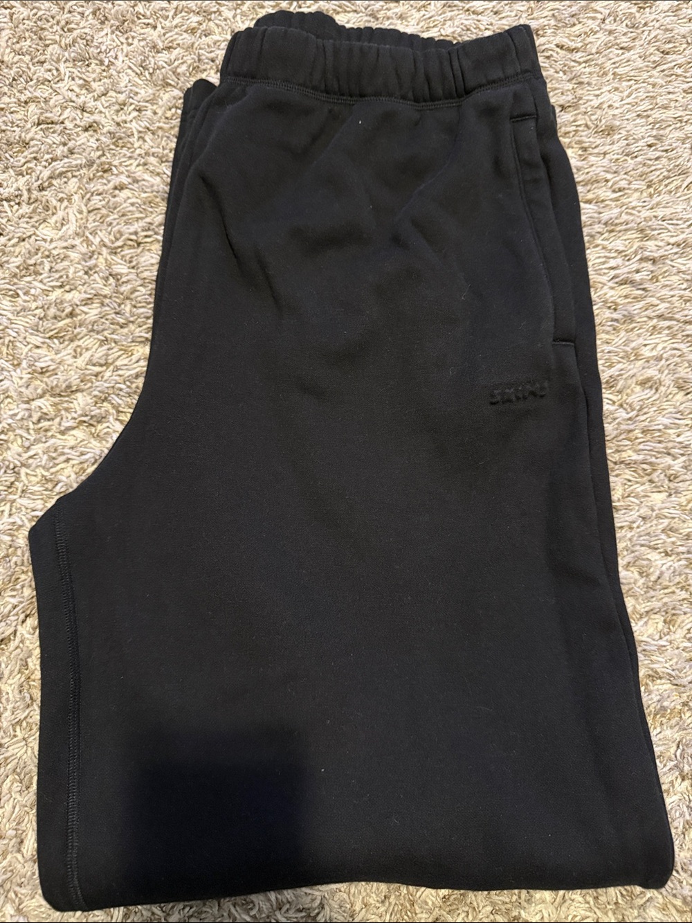 SKIMS Black Straight-Leg Elastic-Waist Pants - Picture 4 of 5